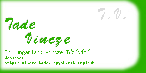 tade vincze business card